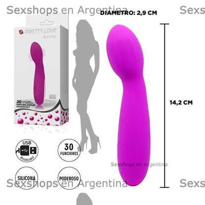 Vibrador de punto G con carga USB